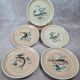 Set of 5 vintage Granville plates, fish design.