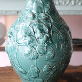 Naturalistic vase in glazed earthenware Utzschneider & Cie – Sarreguemines