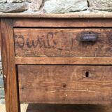 Old wooden workshop cabinet