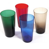 4 multicolored glasses from the 50s
