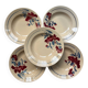 Set 5 assiettes œillets « Annie » Luneville