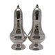 Pair of Old Salt shaker & Pepper Maker in Silver Metal
