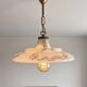 Opaline White Lustre Suspension Brass Gilding Retro Neo Rococo