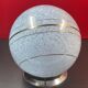 Old glass globe ceiling light clichy opaline metal base support art deco