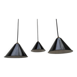 Enameled sheet metal pendant lights