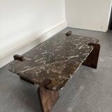 Table Basse en Forme de Larme en Marbre, 1980s