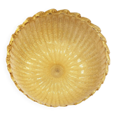 Lustre encastré en verre Graniglia Ambre vénitien traditionnel – années 70