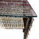 Metal coffee table with glass top