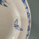 Set of 9 hollow plates 1900 "Butterfly" FF Pexonne