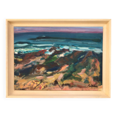Acrylic painting by odile trpont, also known as baltran (1942). les sables d'olonne.