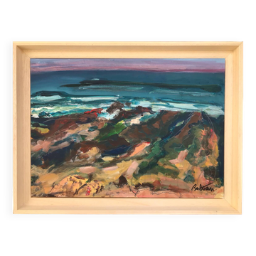 Acrylique d’odile trpont dite baltran (1942).les sables d’olonne.