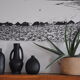 Trio de vases noirs vintage