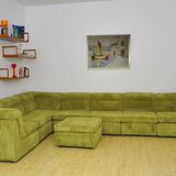 Mid-century corduroy modular sofa, 1970s