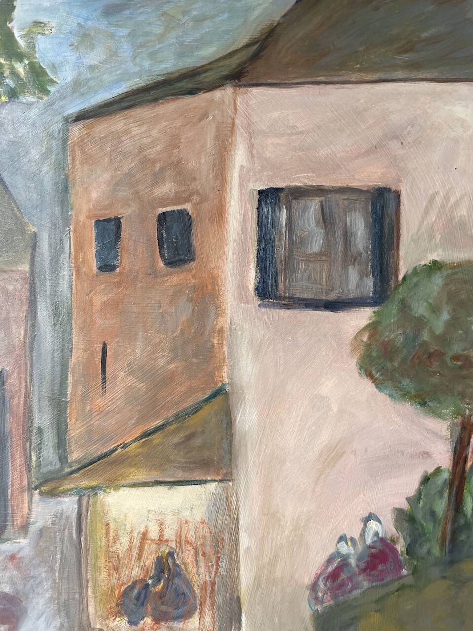 Huile sur panneau paysage