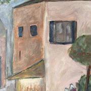Huile sur panneau paysage