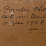 HSP painting "Bouquet of hibiscus" Flowers signed Jean Bart 1948