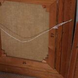 Original mid-century Swedish oil on panel – “City” by Tore Hultcrantz – vintage & framed – 74 × 62 cm (29.1" × 24.4")