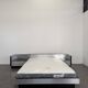Roche Bobois Camora Nova brushed aluminum bed and bedside table