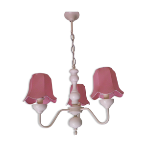 Lustre en métal blanc