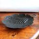 Artisanal embossed metal tripod dish