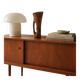 Sculptural modernist pitcher / vase made from solid monoxyle wood, Alexandr style.