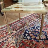 Pair of onyx and brass bedside tables 1940