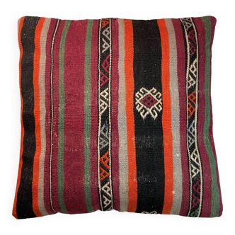 Vintage turkish kilim cushion cover