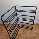 Welded tubular metal corner planter, three-storey, 70 cm