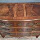 Curved commode from the Louis XIV period in marquetry - adorned with gilded bronze fittings.