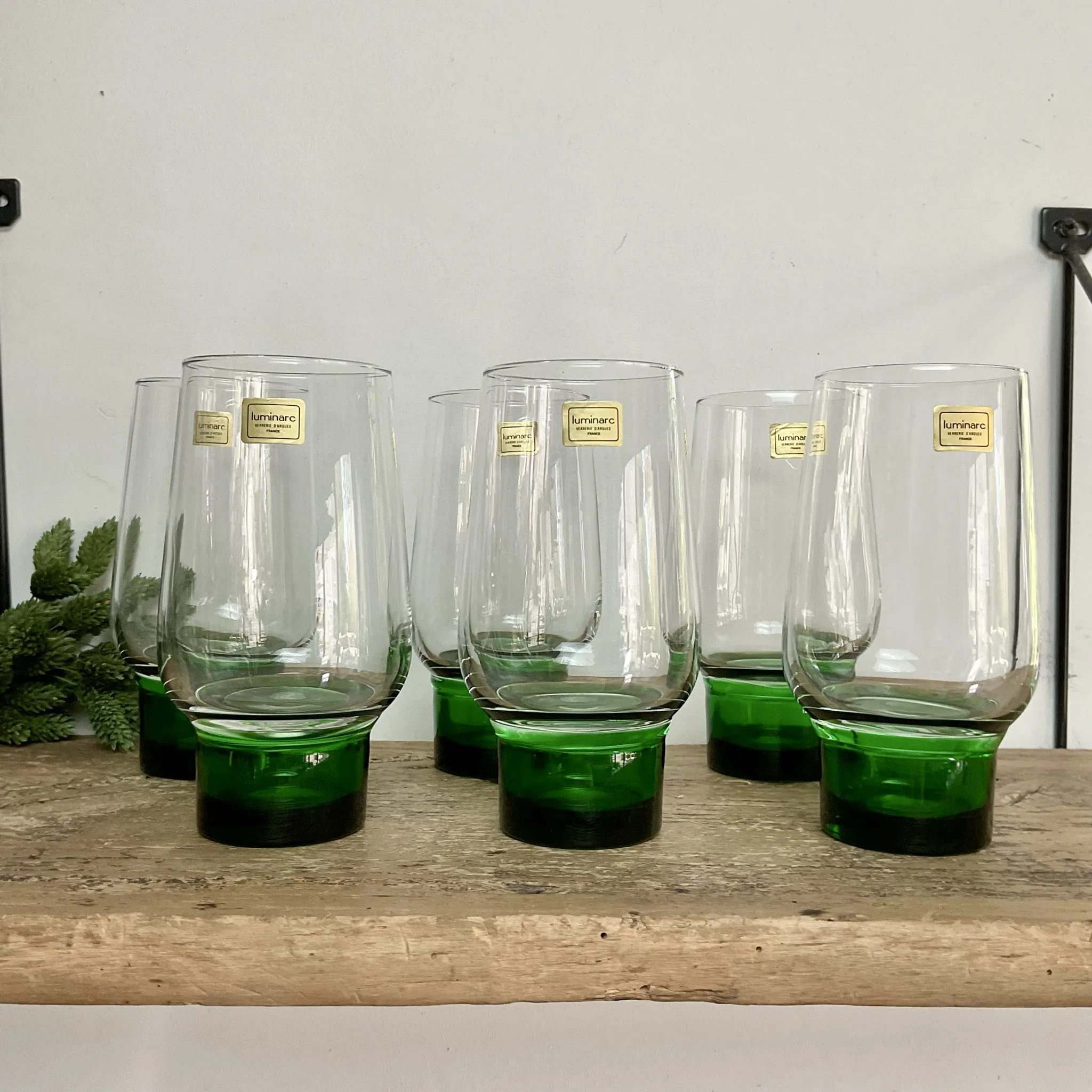 6 Luminarc Vintage glasses