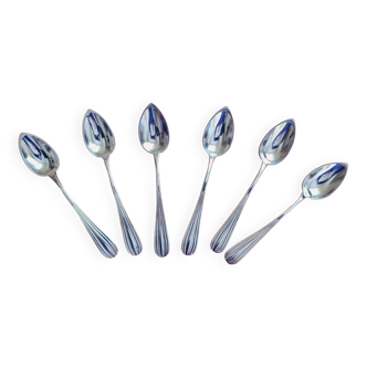 6 small silver-plated spoons