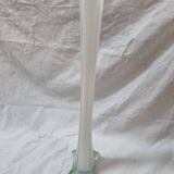 Soliflore verre effilé, vase de Bohême, 1980