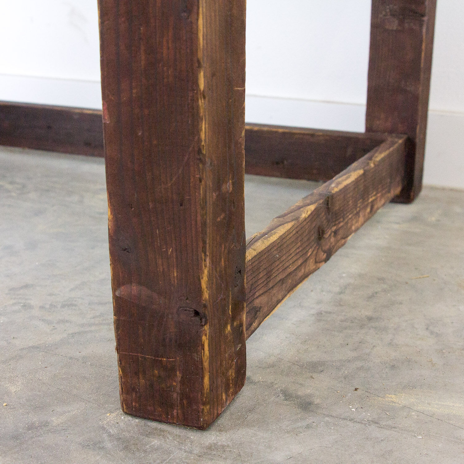 Vintage wooden table factory desk