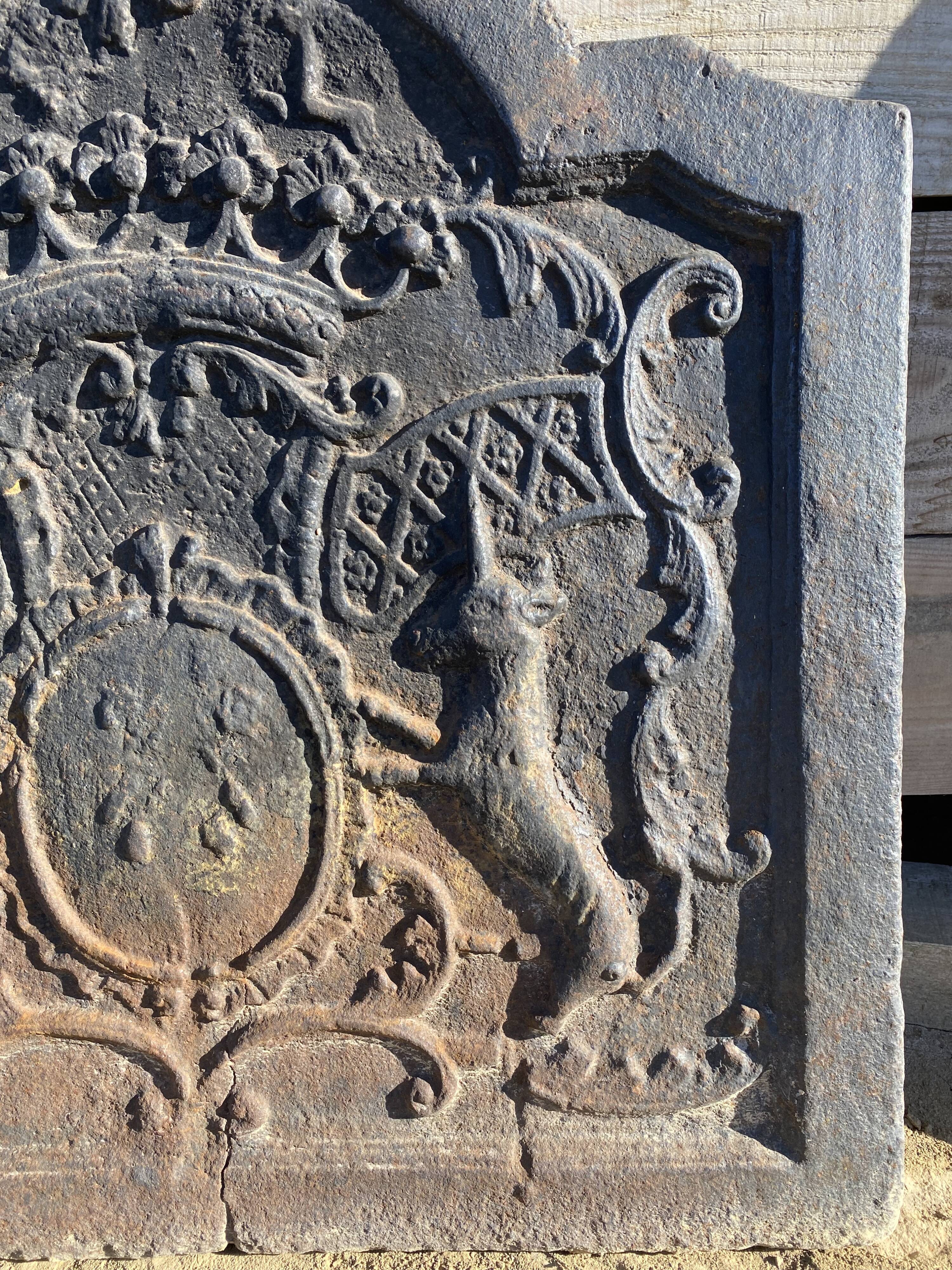 Castle unicorn fireplace plate