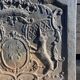 Plaque de cheminée licorne de château