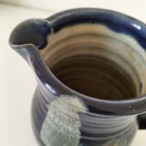 Stoneware pitcher Saint-Père, deep blue nuanced glaze
