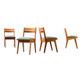 Ensemble de 4 chaises de salle à manger modèle 666 de Jens Risom pour Knoll U.S.A. années 1940.