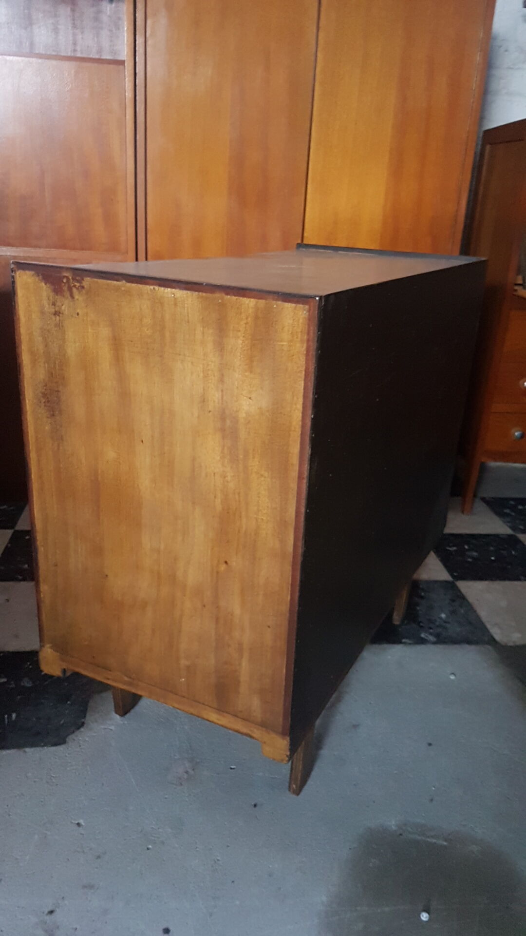 Chest of drawers vintage 1960 raw wood