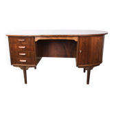 Bureau danois ovale en palissandre par Gunni Omann 1960