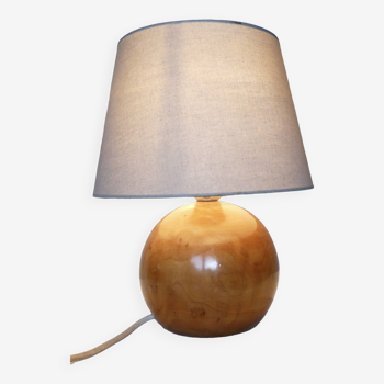 Designer wooden ball lamp