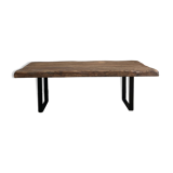 Table basse bois massif upcyclée industrielle