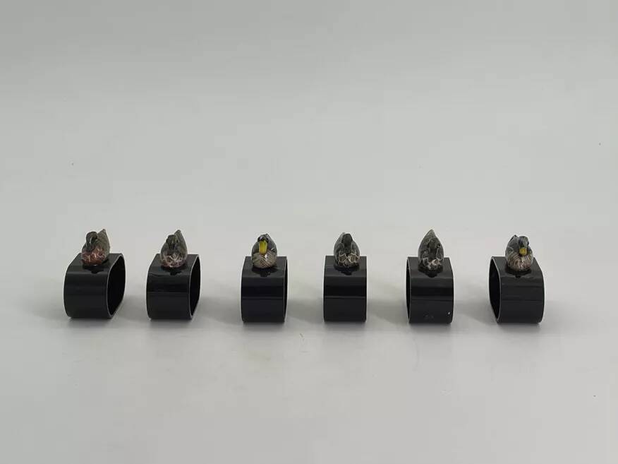 Set of 6 vintage napkin rings