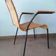 Rattan armchair, metal structure, Germany, 70s