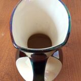 Verceram vase in two-tone ceramic