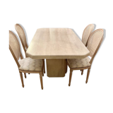 Vintage 180cm travertine dining table