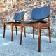 Pair of vintage Scandinavian chairs, antique seating furniture.