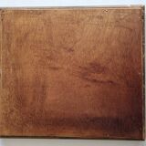 Old rectangular mirror in stucco and wood, 36 cm