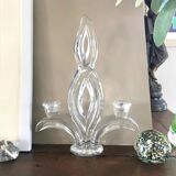 Glass torch candle holder 1950