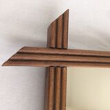 Vintage mirror frame wood 40x34cm