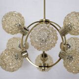 H. Tynell style amber globe chandelier